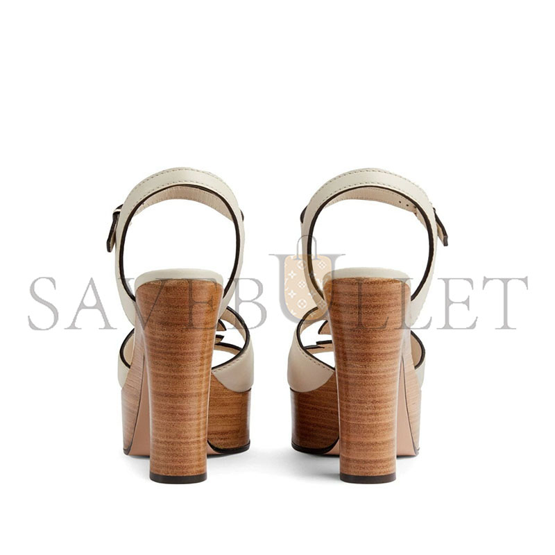 G*u*i leather heel sandals